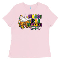 Bubblegum Pink mardi gras drinking team 12 inches 300 dpi Ladies Tee - CowGirlArtShop