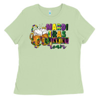 Matcha mardi gras drinking team 12 inches 300 dpi Ladies Tee - CowGirlArtShop
