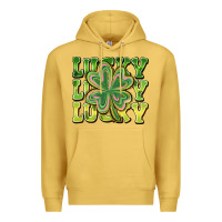 Antique Gold Lucky Clover Premium Hoodie - CowhideDigitalArt