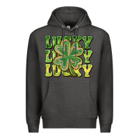 Charcoal Heather Lucky Clover Premium Hoodie - CowhideDigitalArt