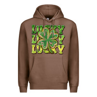 Chestnut Lucky Clover Premium Hoodie - CowhideDigitalArt