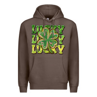 Coffee Lucky Clover Premium Hoodie - CowhideDigitalArt