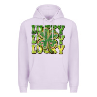 Lilac Lucky Clover Premium Hoodie - CowhideDigitalArt