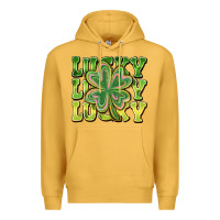 Mustard Lucky Clover Premium Hoodie - CowhideDigitalArt