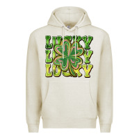 Oatmeal Heather Lucky Clover Premium Hoodie - CowhideDigitalArt