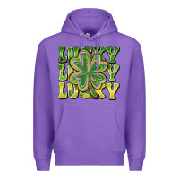 Purple Lucky Clover Premium Hoodie - CowhideDigitalArt