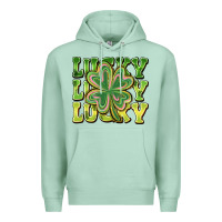Seafoam Lucky Clover Premium Hoodie - CowhideDigitalArt