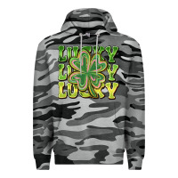 Slate Camo Lucky Clover Premium Hoodie - CowhideDigitalArt