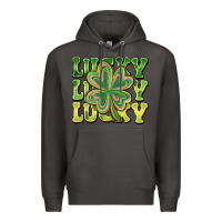 Smoke Lucky Clover Premium Hoodie - CowhideDigitalArt