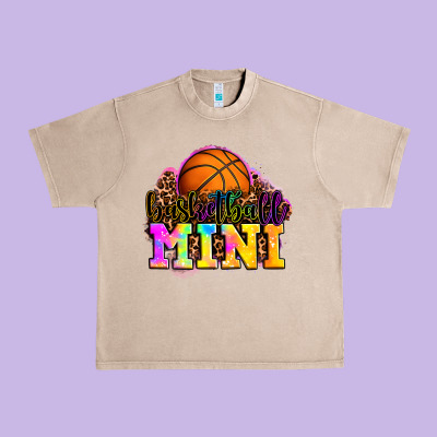 Basketball Mini Urban Heavy Tee Designed By Oliviacreatesart