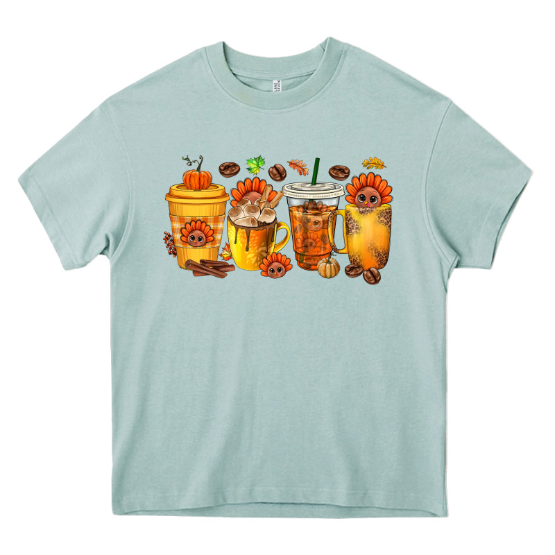 Thanksgiving Coffee Cups Heavy Core Tee by texasbilliewilder | Teevron