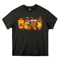 Asphalt Thanksgiving Coffee Cups Heavy Core Tee - texasbilliewilder