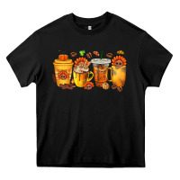 Black Thanksgiving Coffee Cups Heavy Core Tee - texasbilliewilder