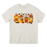Cream Thanksgiving Coffee Cups Heavy Core Tee - texasbilliewilder