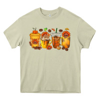 Mossy Thanksgiving Coffee Cups Heavy Core Tee - texasbilliewilder