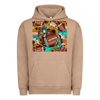 Pigment Burro football cactus sunflower Urban Hoodie - JahusDesignShop