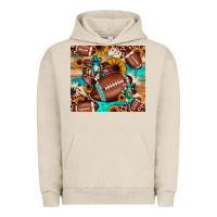 Pigment French Oak football cactus sunflower Urban Hoodie - JahusDesignShop
