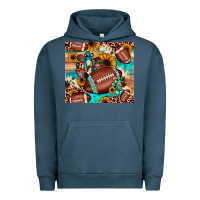 Pigment Midnight Navy football cactus sunflower Urban Hoodie - JahusDesignShop