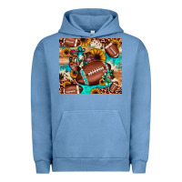 Pigment Pebble Blue football cactus sunflower Urban Hoodie - JahusDesignShop