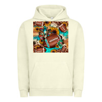 Pigment Pistachio football cactus sunflower Urban Hoodie - JahusDesignShop
