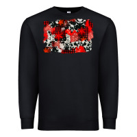 Black western red cowhide winter background Premium Sweatshirt - AdoDesignShop