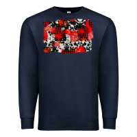 Navy western red cowhide winter background Premium Sweatshirt - AdoDesignShop