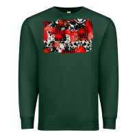 Sports Green western red cowhide winter background Premium Sweatshirt - AdoDesignShop