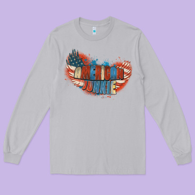 American Junkie 4th Of July Long Sleeve Tee Designed By Fadigitalartstudio