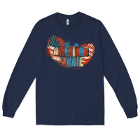 Navy American junkie 4th of july Long Sleeve Tee - FaDigitalArtStudio