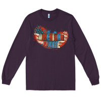 Plum American junkie 4th of july Long Sleeve Tee - FaDigitalArtStudio