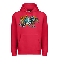 Cardinal mama bear sunflowers leopard cowhide mother's day Premium Hoodie - Jasminsmagicworld