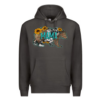 Smoke mama bear sunflowers leopard cowhide mother's day Premium Hoodie - Jasminsmagicworld