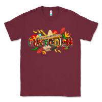 Burgundy cinco de mayo custodian Classic Tee - CowGirlArtShop