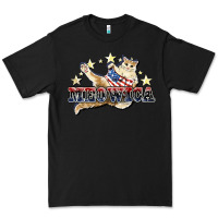 Black Meowica cat 4th of july Premium Tee - HowdyJamesFarm