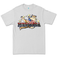 Dove Grey Meowica cat 4th of july Premium Tee - HowdyJamesFarm