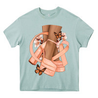 Arona Cancer diva peach ribbon Heavy Core Tee - NancyCooperArtShop