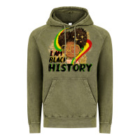Vintage Olive I am black history Vintage Hoodie - FaDigitalArtStudio