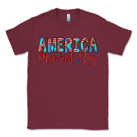 Burgundy america memorial day Classic Tee - Artiststas