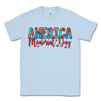 Dusty Blue america memorial day Classic Tee - Artiststas