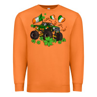 Carrot monster truck with shamrocks Premium Sweatshirt - AdoDesignShop