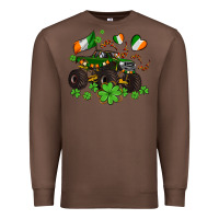 Chestnut monster truck with shamrocks Premium Sweatshirt - AdoDesignShop