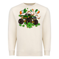 Sandshell monster truck with shamrocks Premium Sweatshirt - AdoDesignShop