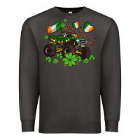 Smoke monster truck with shamrocks Premium Sweatshirt - AdoDesignShop