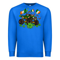 True Royal monster truck with shamrocks Premium Sweatshirt - AdoDesignShop