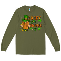 Army Green lucky i'm gnome it St. Patricks Day Long Sleeve Tee - FaDigitalArtStudio