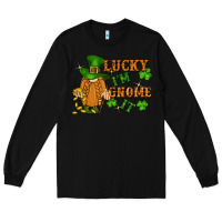 Black lucky i'm gnome it St. Patricks Day Long Sleeve Tee - FaDigitalArtStudio