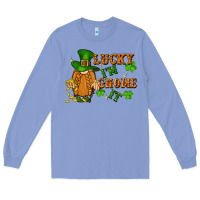 Colony Blue lucky i'm gnome it St. Patricks Day Long Sleeve Tee - FaDigitalArtStudio