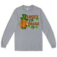 Heather Grey lucky i'm gnome it St. Patricks Day Long Sleeve Tee - FaDigitalArtStudio
