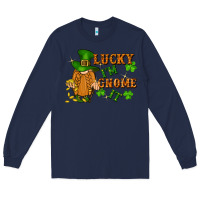 Navy lucky i'm gnome it St. Patricks Day Long Sleeve Tee - FaDigitalArtStudio