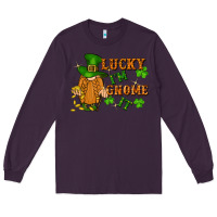 Plum lucky i'm gnome it St. Patricks Day Long Sleeve Tee - FaDigitalArtStudio
